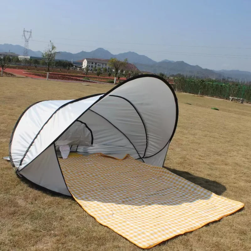 Imagem -05 - Tenda de Praia Dobrável ao ar Livre Litoral Brincando com Água Protetor Solar Portátil Totalmente Automático Fácil Abertura Rápida Windproof