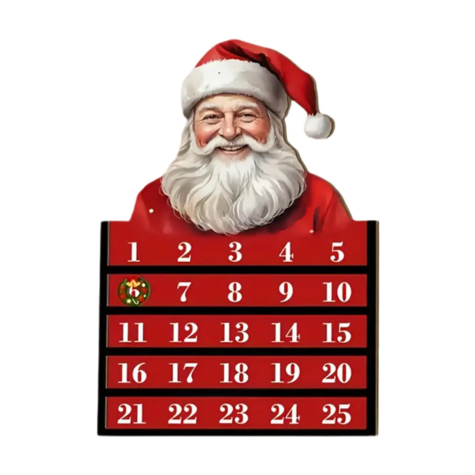 تقويم قدوم عيد الميلاد 2025 تقويم عيد الميلاد جدار ديكور المدرسة الخشبية #2