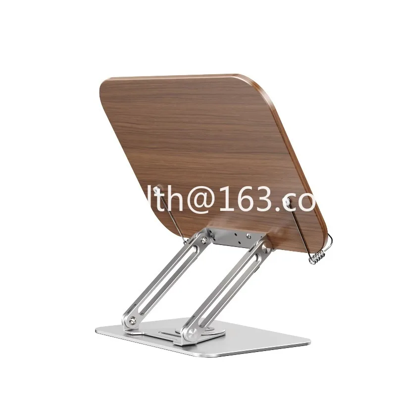R10 metal sturdy aluminum *** wood 360 rotating adjustable folding bookshelf