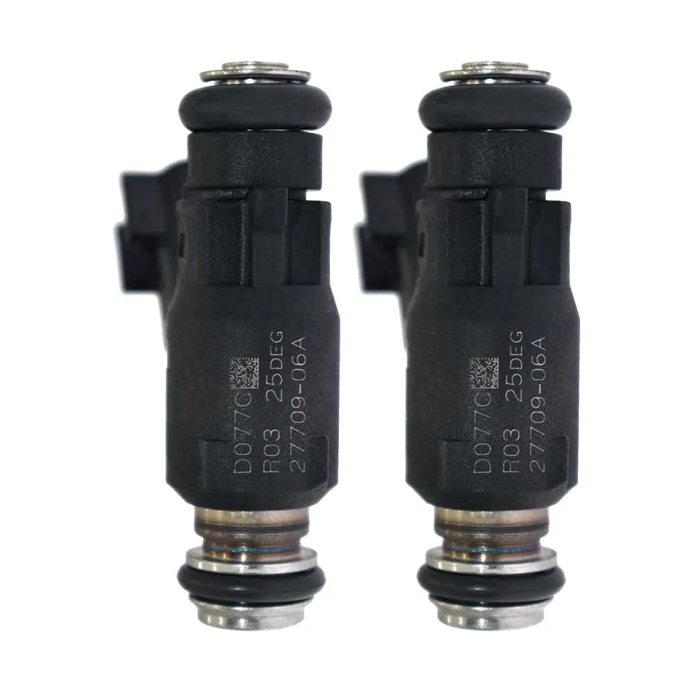 Set of 2 Fuel Injectors for 2006-2015 Harley Davidson Motorcycle 25 Degree Replacement 2770906A 27654-06 OEM 27709-06A