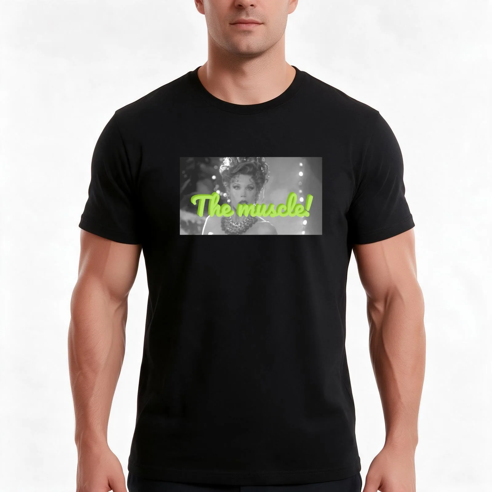 Martha May: The muscle! T-Shirt, Summer Casual Cotton Tee, Oversized Streetwear Tops, Vintage Graphic Print, Unisex Men Women