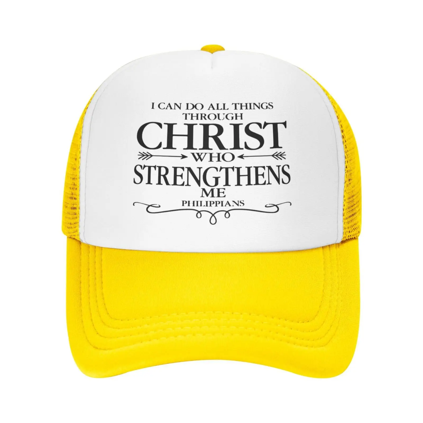 I Can Do All Things Through Christ Who Strengthens Me Hat Unisex Adjustable Trucker Hats Cotton Baseball Caps