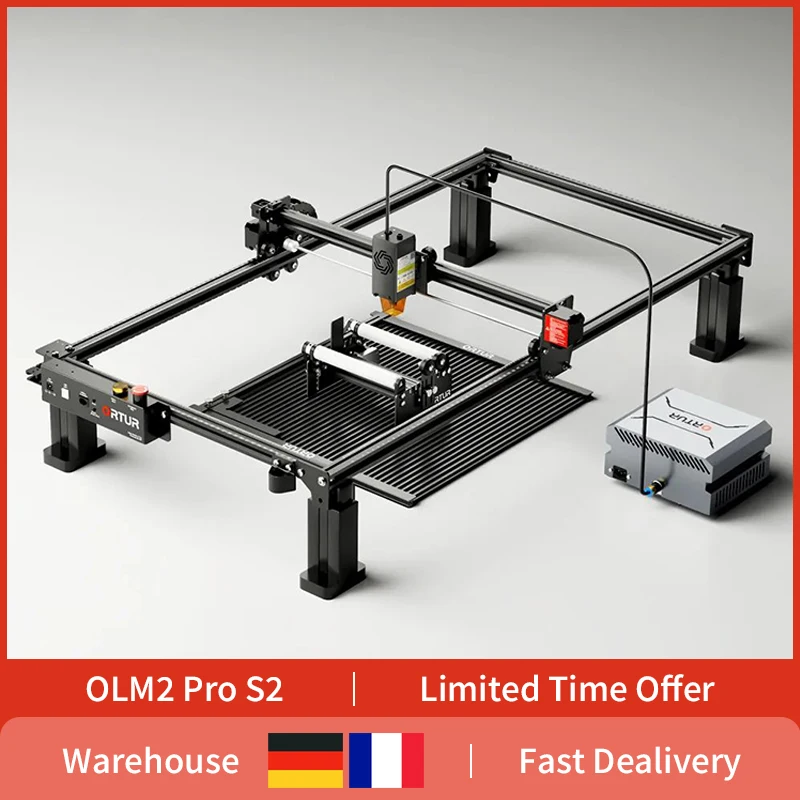 ORTUR-Máquina de gravação a laser, Gravador a laser, Cortador de madeira e metal, Master 2 Pro-S2-LU2-10A, 10W, 40x40cm