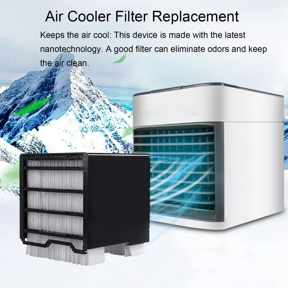 28Pcs Mini Air Cooler Filter Personal Space Cooler Humidifier Air Conditioner Water Absorbent Filter Paper Replacement