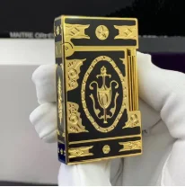 Luxury Ligne2 Lighter Metal Lacquer Special Pattern Cigarette Smoking Tools Refill Butane mechero Gsa Men Gift view 3