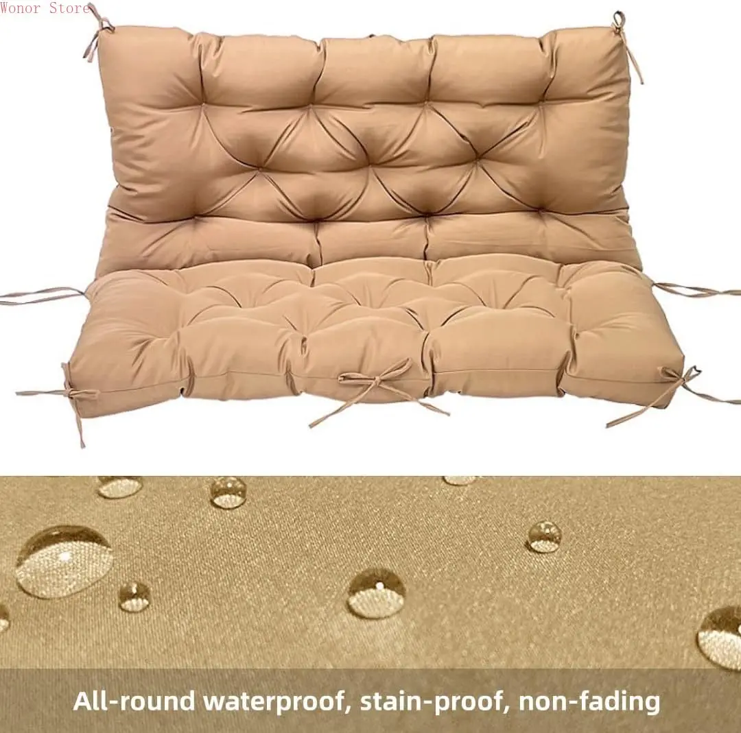 

Сменные подушки для уличных/внутренних качелей, 3-местные, водонепроницаемая подушка для скамейки со спинкой, 40 x 40 дюймов, для садового патио