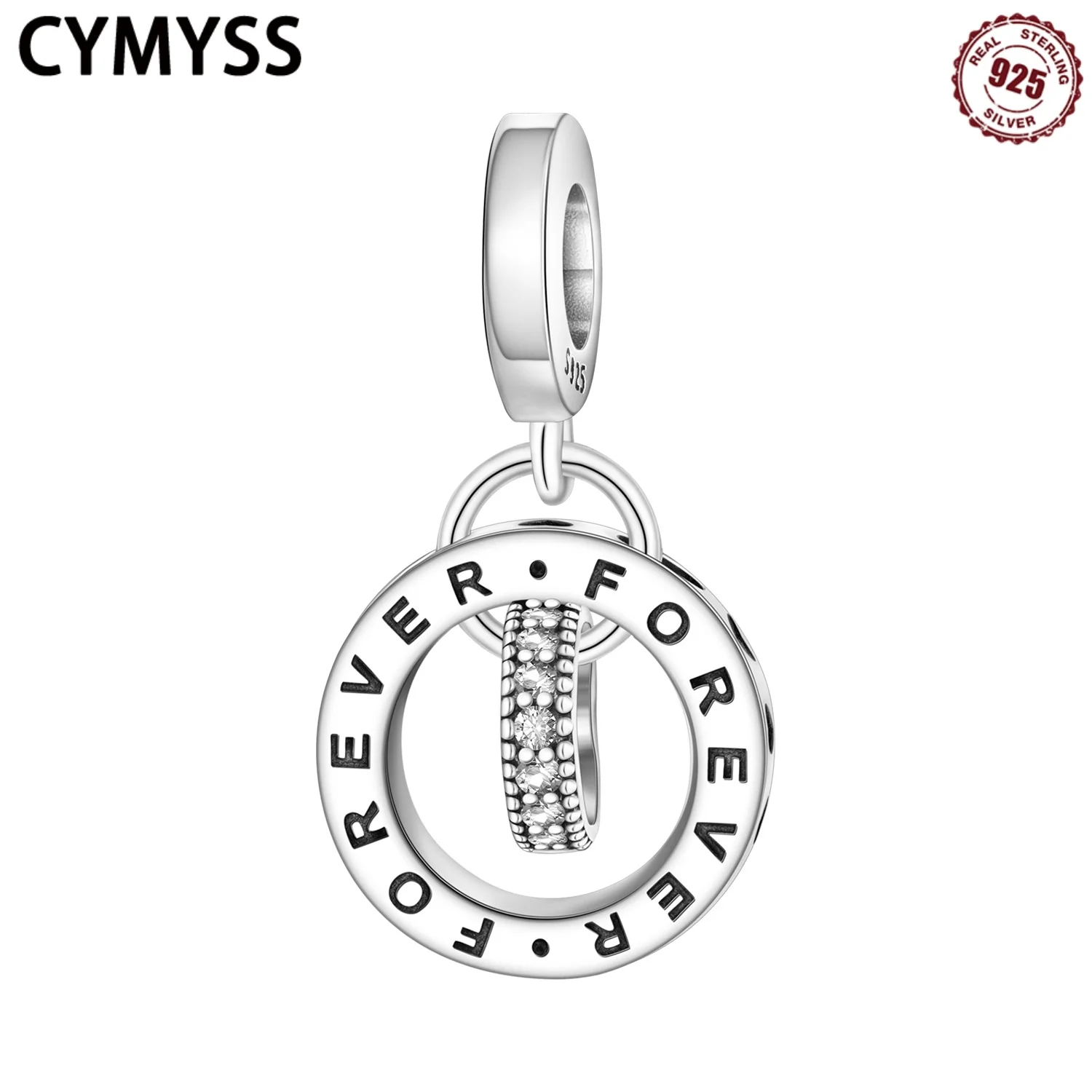 

CYMYSS 2025 New 925 Pure Silver Forever Love Pendant Decoration Women's Pendant Party Gift Women's Jewelry Necklace Pendant