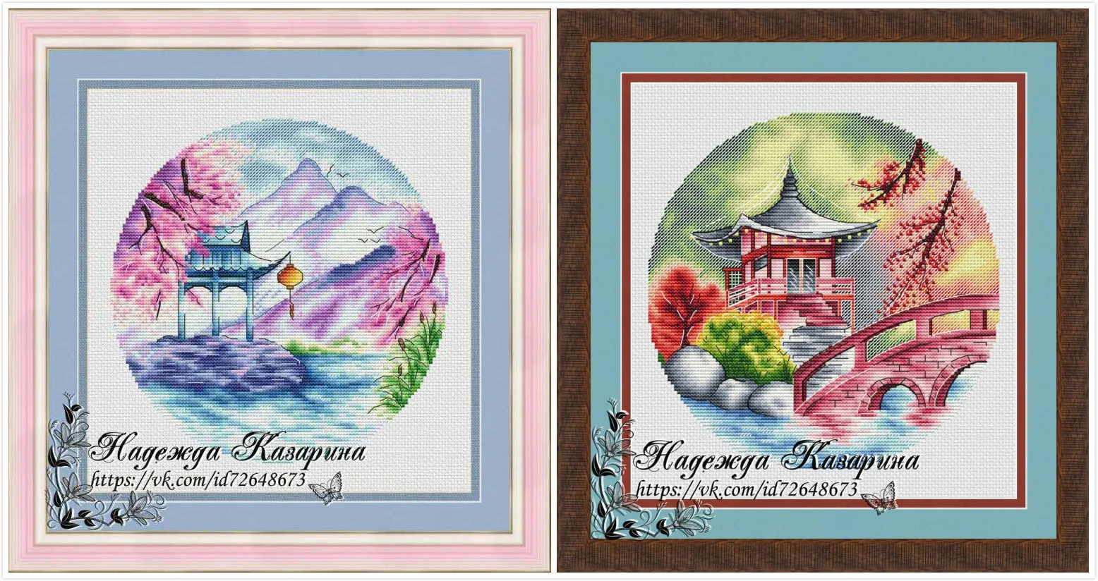 

Chinese Cross-stitch Kits Embroidery Needlework, Spring and Autumn Pavilion, DIY Cross Stitch Sets, Spring and Autumn, 16CT, 14C