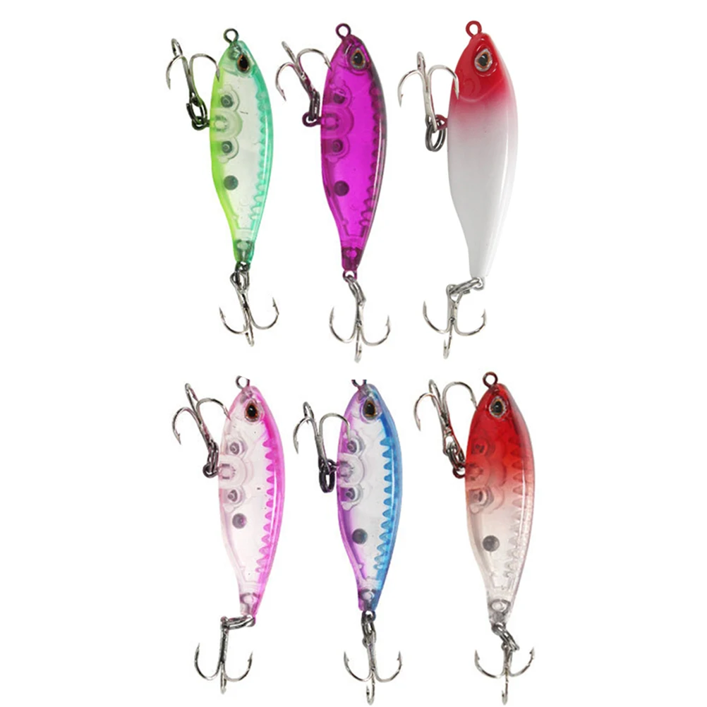 

6pcs 3D Simulation Fishing Lures Imitation Fish Bait For Outdoor Freshwater Saltwater Bass Trout Abs Durable Fishing Tools