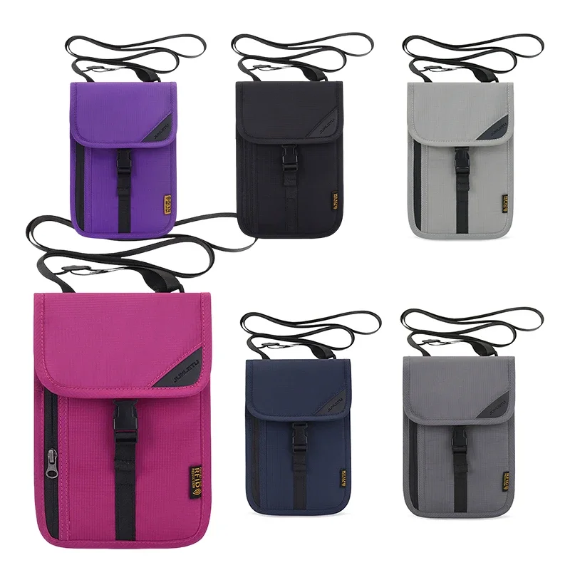 

Waterproof Travel Passport Holder Bags Anti-theft Document Storage Bags Portable RFID ID Credit Card Organizer Neck Pouch