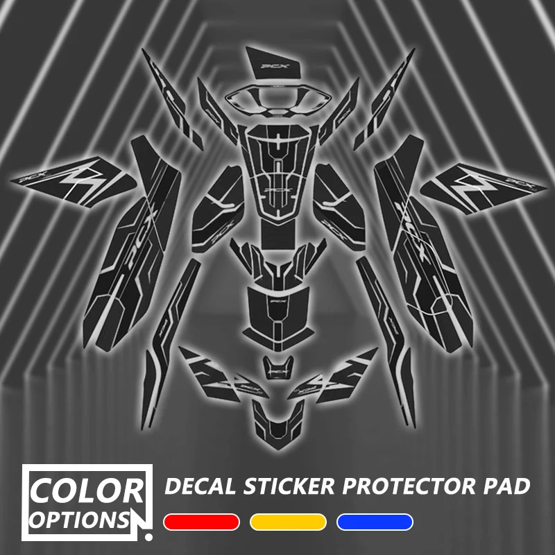 

pcx160 Motorcycle Front Rear Body Fairing Fuel Tank Pad Anti Scratch Protector Sticker Decals For HONDA PCX160 PCX 160 2021-2022