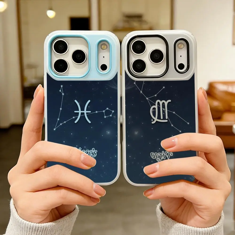 

Art T-Twelve c-constellations Phone Case Colorful 2‑in‑1 Jelly Matte Clear Full Protection Case For iPhone 11‑17 Series