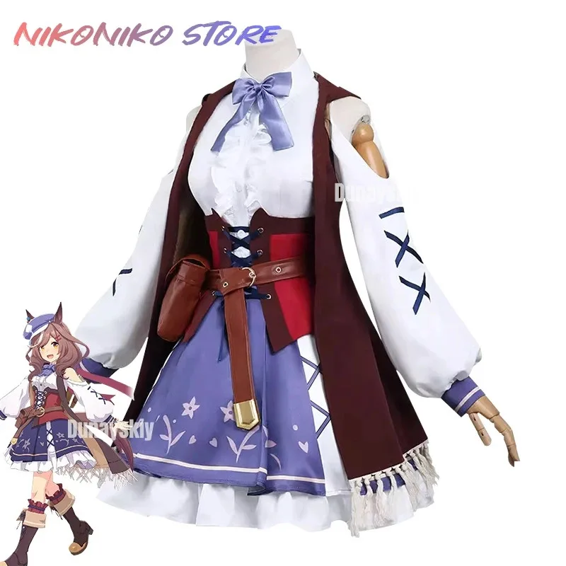 

asdh8@The Pretty Derby Cosplay Matikanetannhauser victory Clothing Lovely Purple Dress Anime Women OutfitCOSda@