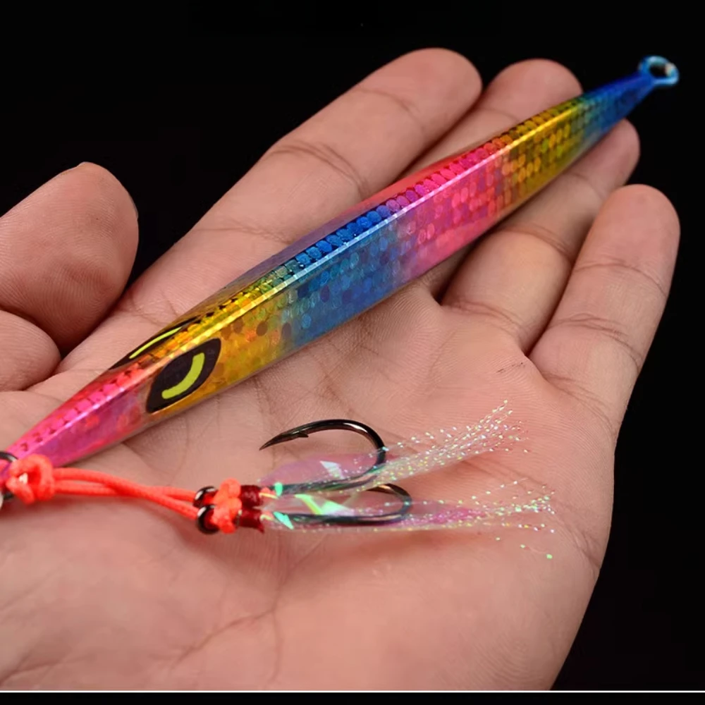 Fast Sinking Long Metal Jig Fishing Lure Slow Cast Jigging Spoon 150G 200G 250G 300G Artificial Shore Metal Bait Sea Tackle
