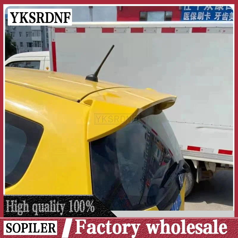 

Черный спойлер для Honda Fit Jazz 2008 2009 2010 2011 2012 2013, спойлер из АБС-пластика для заднего багажника, крыши белого цвета, Стайлинг автомобиля