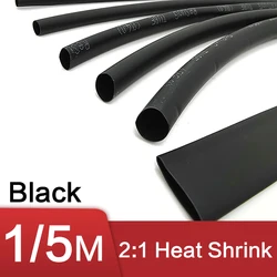 Heatshrink Heat Shrink Tubing para fios, Bainha Thermo Thermoretractile, Envoltório do Sleeving do tubo, 5 Metros