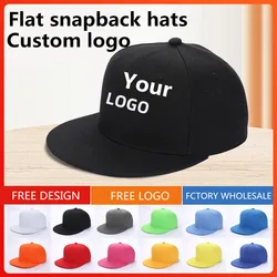 Custom snapback caps Outdoor sports hip hop flat hip hop hat for men Women Trucker caps 1 piece DIY logo Sun hats gorros