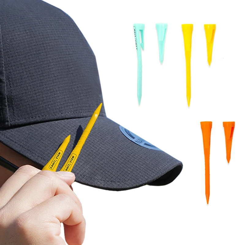 10Pcs Golf Tees Height Adjustable Compact Size Portable Clip  Extra Thick Plastic Golf Tee Holder Outdoor Golfer Accessory