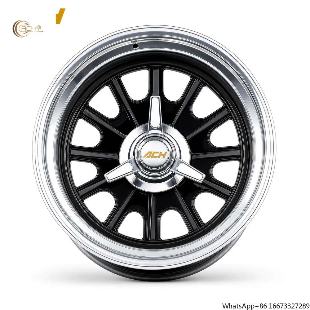 Luxury Retro Forged Car Wheels Gloss Black Star Face Polished Lip 17 18 19 20 22 Inch Alloy Rims for Classic Hot Rods