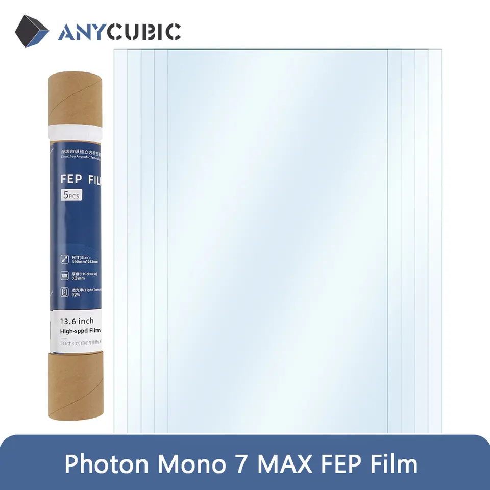 فيلم FEP لطابعة ANYCUBIC Photon Mono 7 MAX ثلاثية الأبعاد - إكسسوارات إطلاق سريع 2/5 قطع
