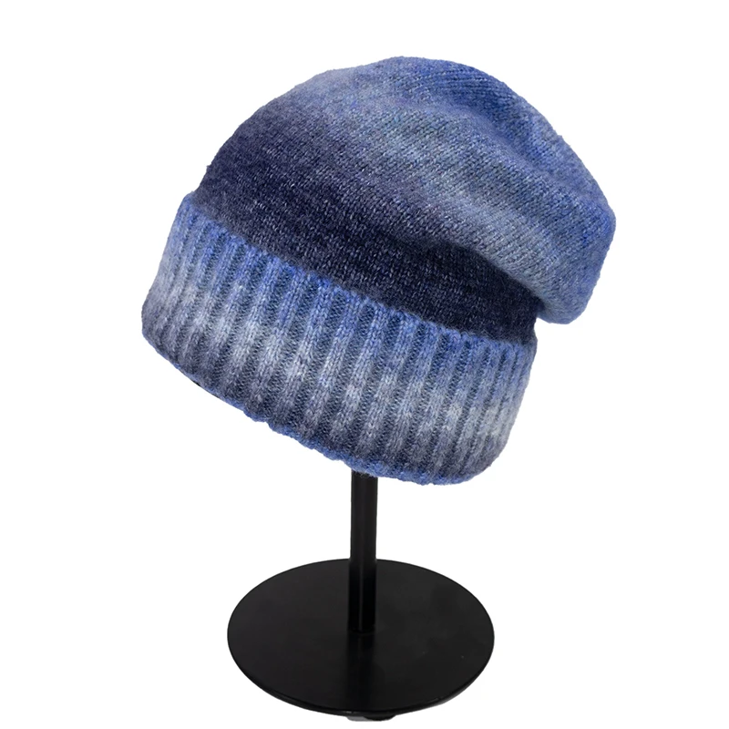 قبعة المرأة قبعة الشتاء الصوف متماسكة الملونة الدافئة ملحق للخريف الطقس البارد التزلج الرياضة في الهواء الطلق تنزه تسلق #1