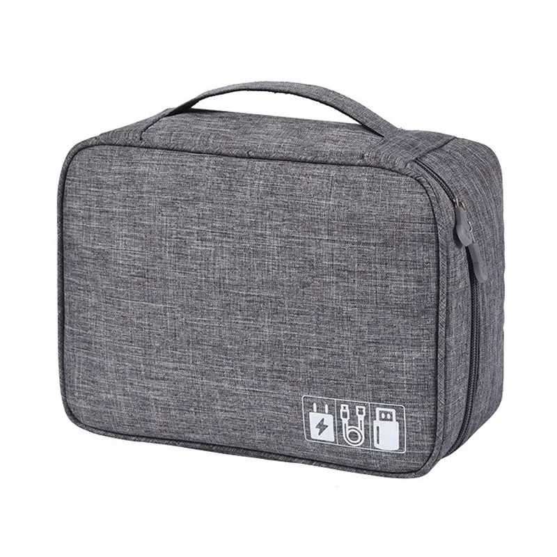 NONE Multifunktion ale wasserdichte digitale elektronische Organizer USB-Datenleitung Ladegerät Stecker Kopfhörer Reise Aufbewahrung tasche 4