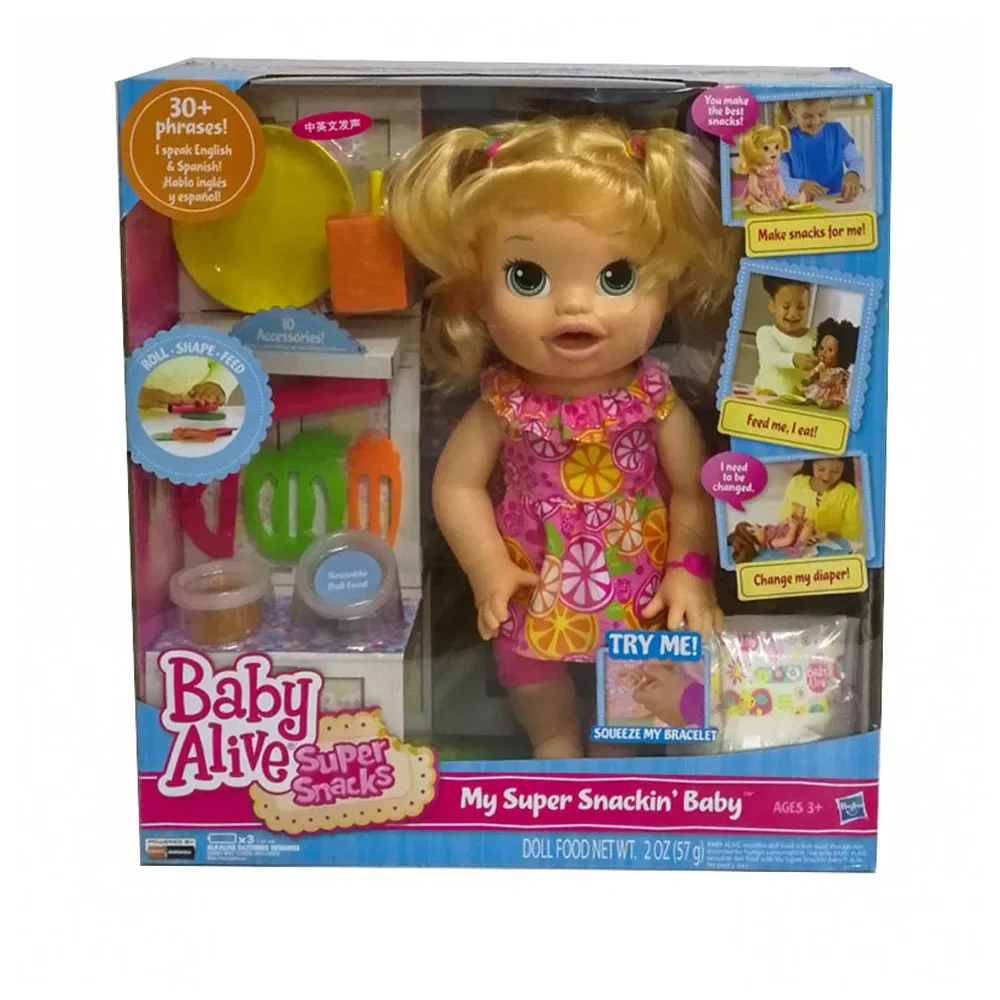 Hasbro Naughty Baby Smart Interactive Dolls Can Feed and Talk Girls Play House Toys Children\'s Birthday Gifts Baby Alive Reborn