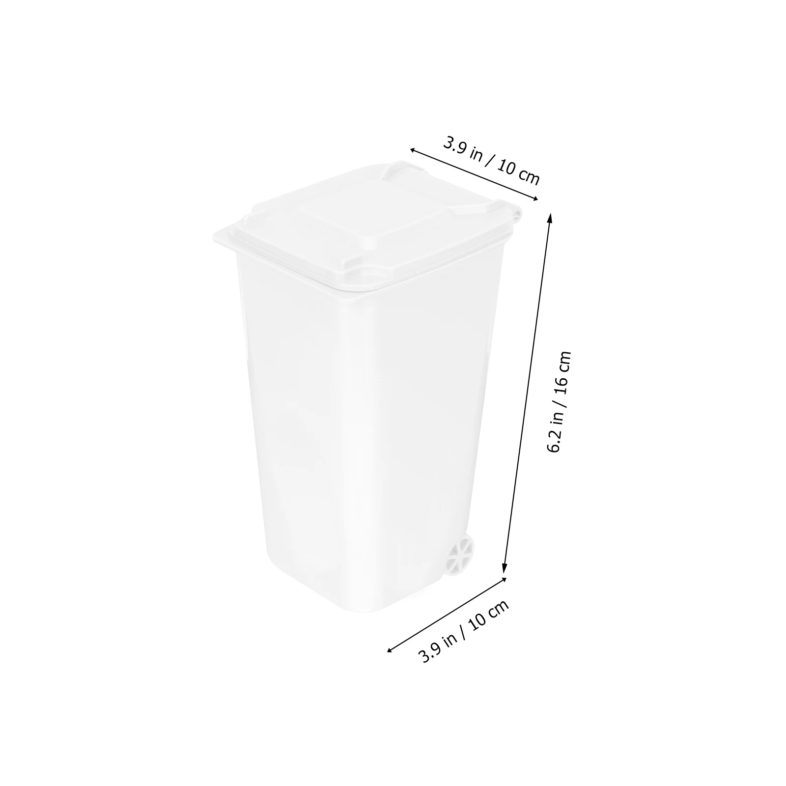 

4 Pcs Trash Can with Lid Easy to Clean Small for Office Desk Trashcan Toy Plastic Bin