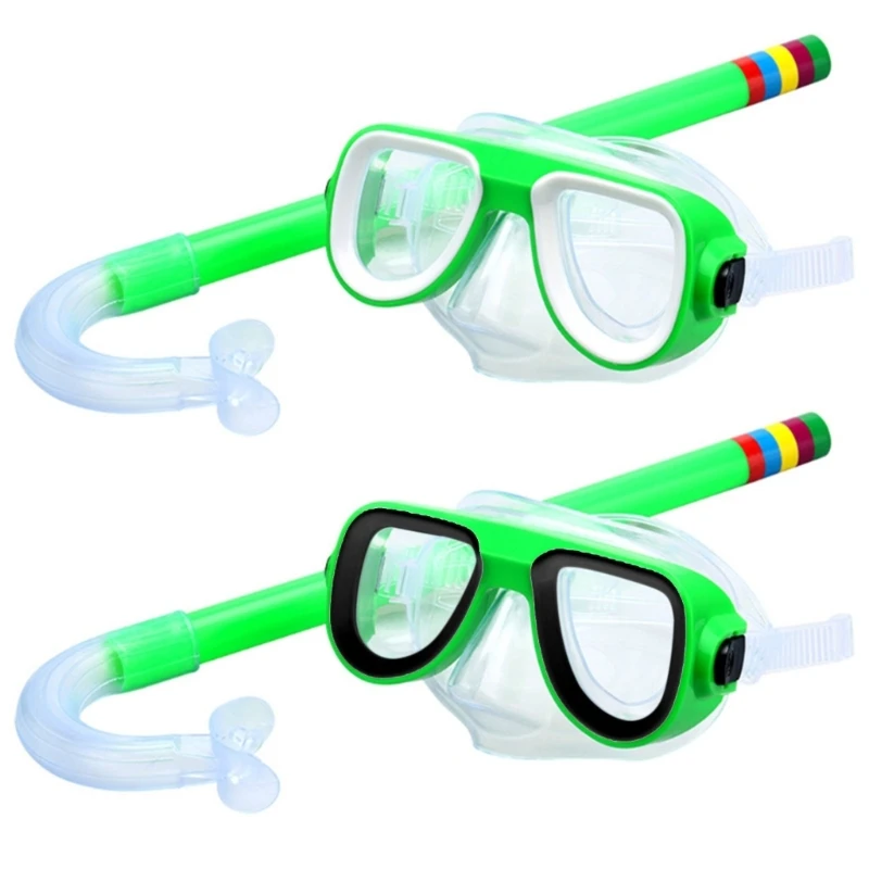 yunyun Children Kids Snorkel Set Scuba Snorkeling Mask Swimming Goggles Glasses with Dry Snorkels Tube Equipment Diving Gear