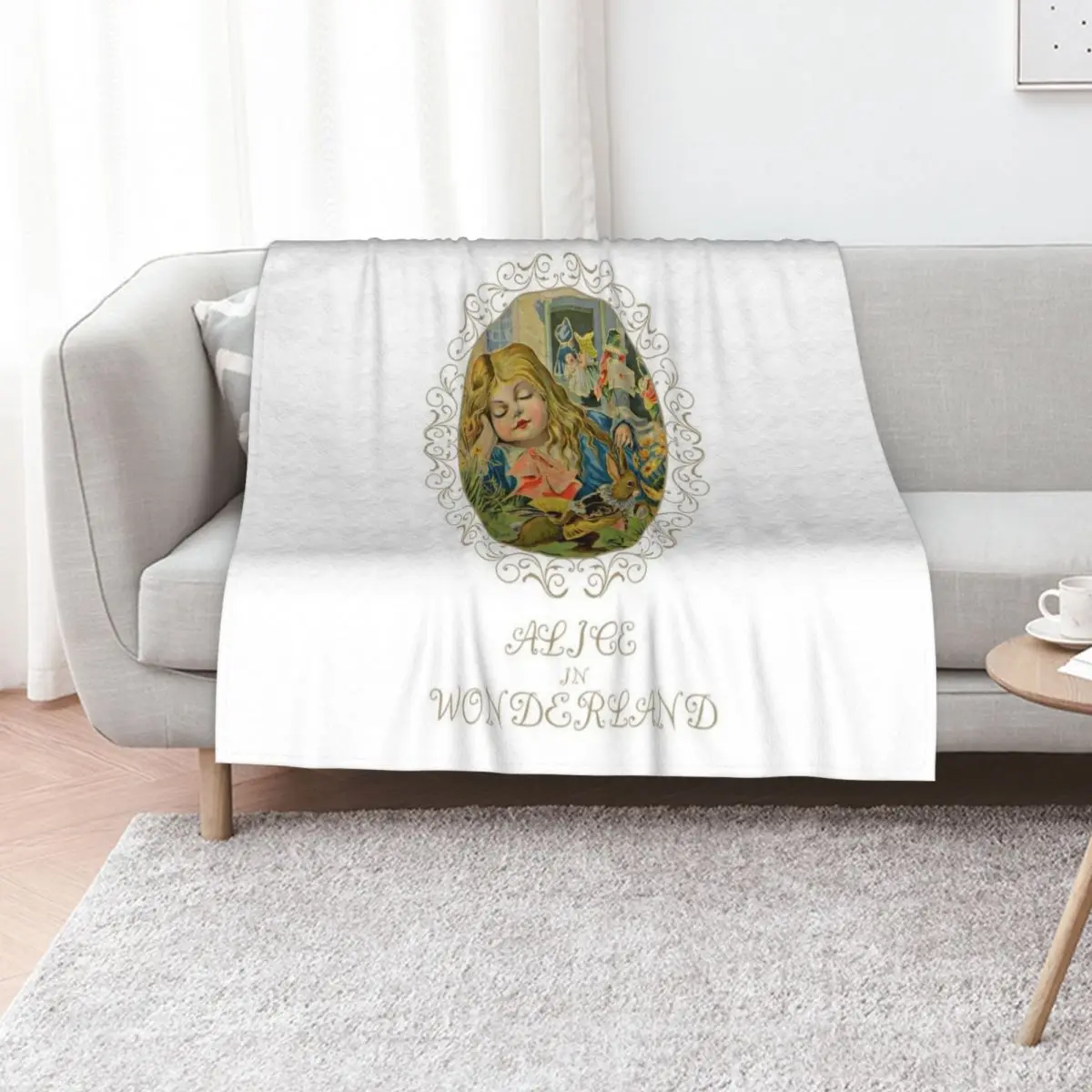 Alice Rabbit Mad Hatter Rabbit Hole Tea Party Fans Vintage Literary Gifts Throw Blanket Summer Kid'S Blankets