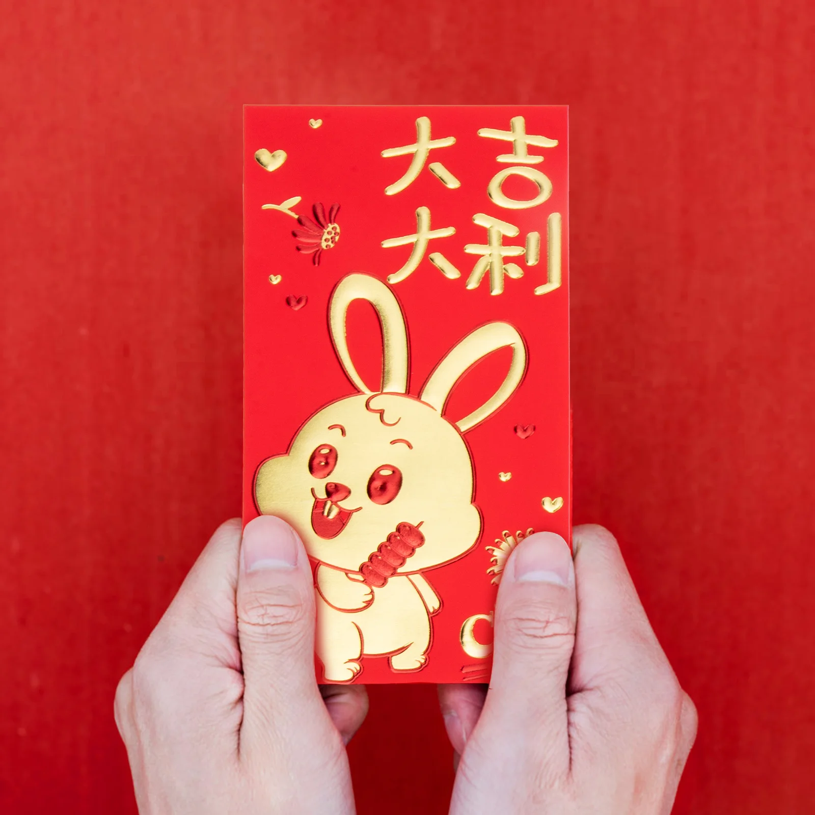 

2024 New Year Red Envelopes Chinese Zodiac Rabbit Premium Paper Big Size Storage Kids Family Surprise Creative Design Money Cash