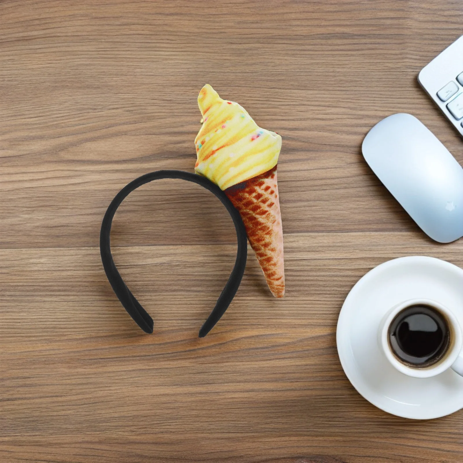 Ice Cream Hairband Cone Shape Headband For Women Girls Soft Wash Face Makeup Styling Accessory Adult Children Hair