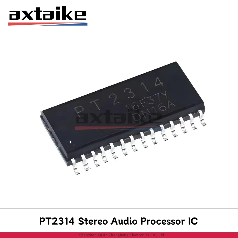 

10PCS PT2314 PT2314E PT2314L SOP-28 SMD Stereo Audio Processor For Home/TV Audio 4 stereo Input Selectorwith Adjustable Gain IC