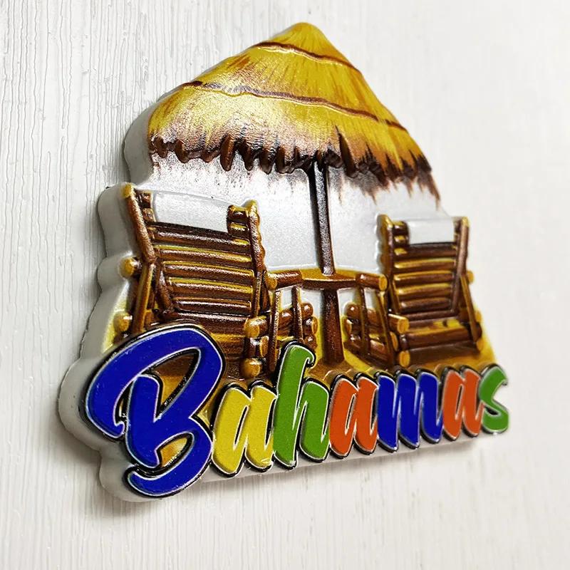 Bahamas 3D Refrigerator Magnet Tourist Souvenirs Refrigerator magnet decoration supplies Collection Arts and crafts gifts