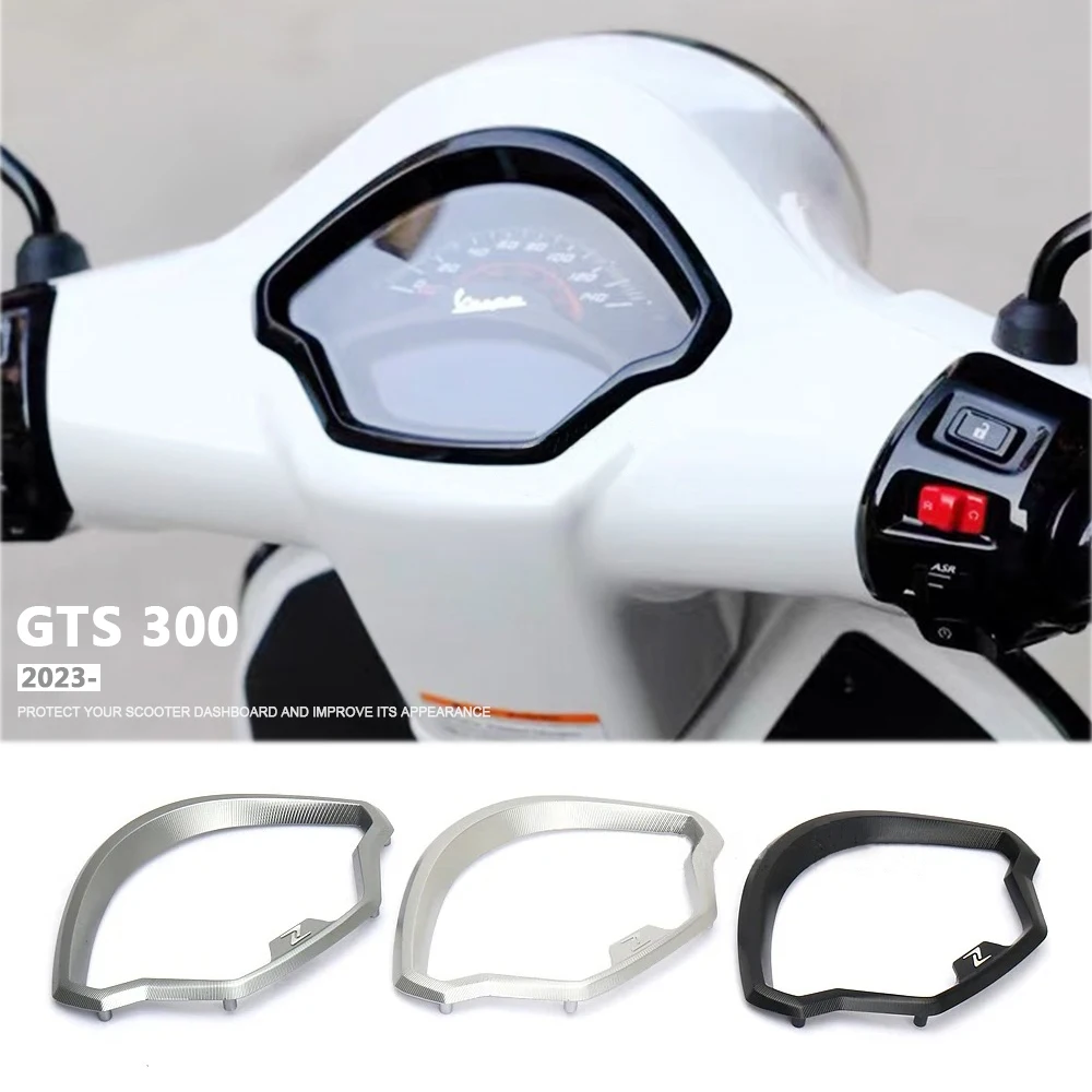 

For Vespa GTS300 GTS 300 gts300 2023 2024 Speedometer Gauge Cover Meter Ring Instrument Frame Protector Motorcycle Accessories
