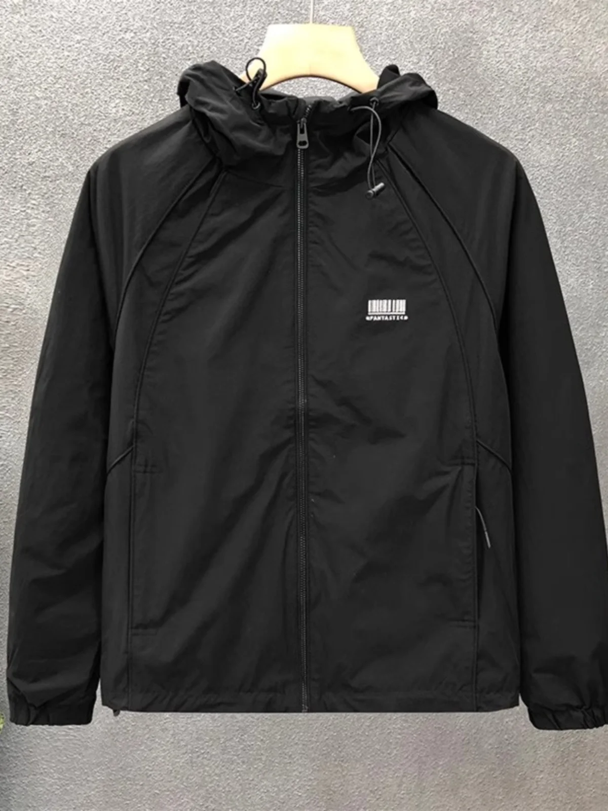 Свободная мужская куртка с капюшоном, осенняя модная универсальная рабочая одежда, верхняя одежда из полиэфирного волокна Long Sve на молнии