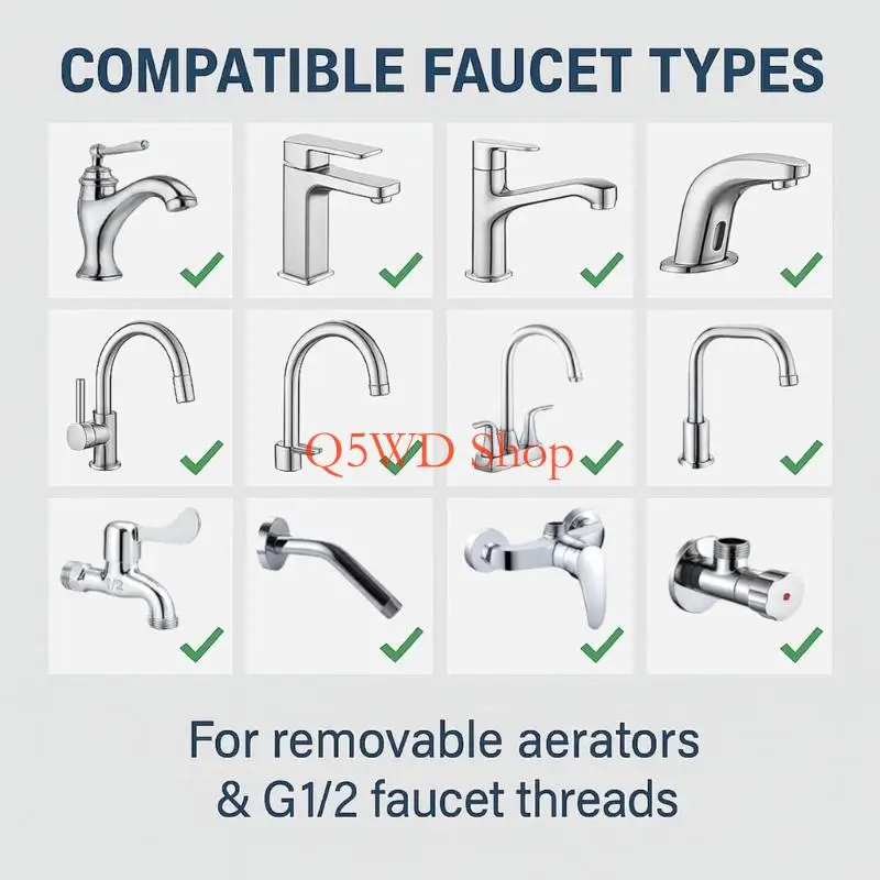 Q5WD Faucet Adapter with Aerator Sink Faucet to Garden Hose Connector Leakproof Fittings Faucet Accessories Easy to Install