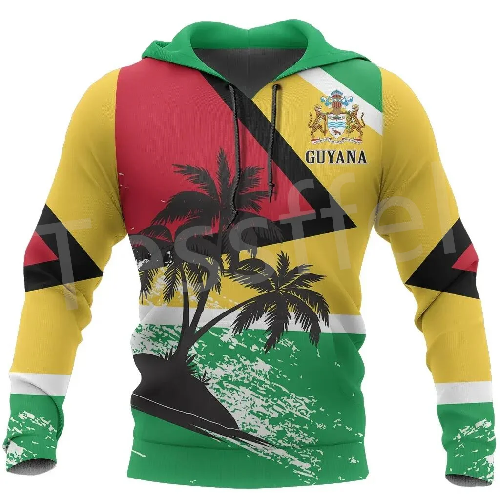 

Tessffel South America County Guyana Flag Tribe Tattoo Retro Tracksuit 3DPrint Men/Women Pullover Casual Funny Jacket Hoodies 10