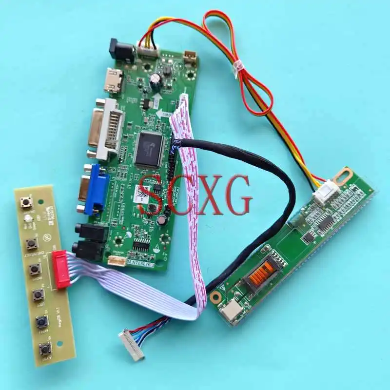 LCD Display Matrix Controller Board Fit LQ121S1LH01 LQ121S1LH02 VGA DVI HDMI-Compatible 20 Pin LVDS 1-CCFL 800*600 DIY Kit 12.1