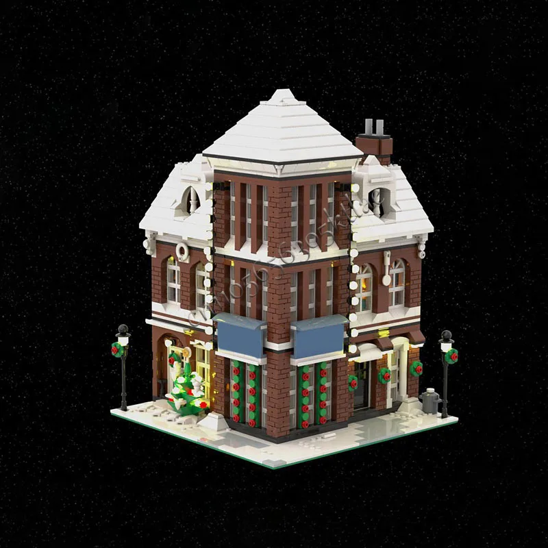 2933 PCS MOC Luxury Three Story Warm Residence Modular Model Architecture Building Block Diy Education Assembly Kids Toys Gifts