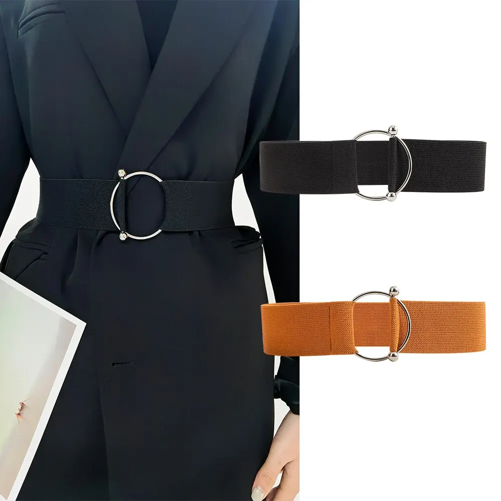 1 Piece Black Color Fashion Style Belt Women's Elastic Belt A New Autumn Collection