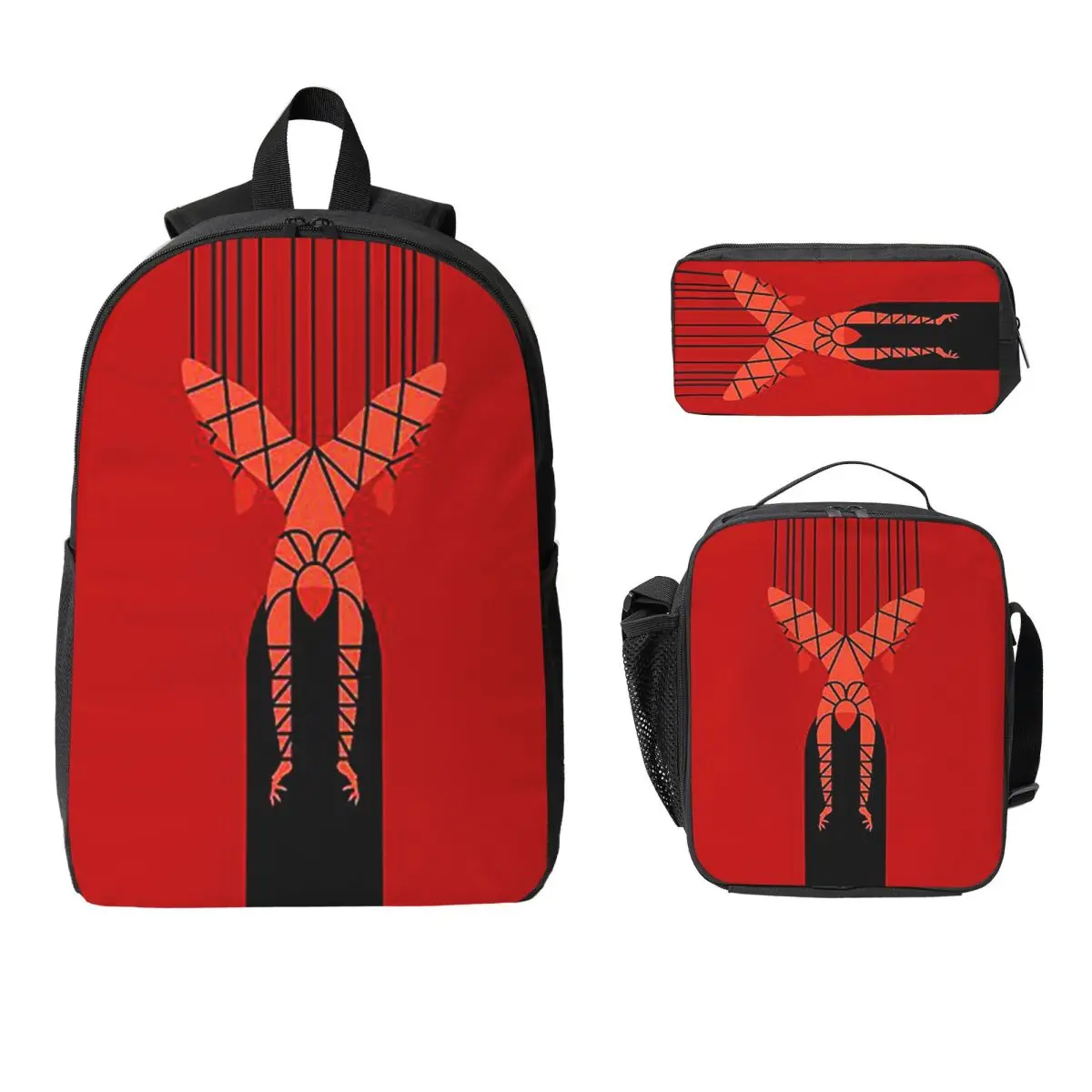 

Shibari Bondage Hanging Girl Backpack Boys Girls BookBag School Bag Laptop Shoulder Bags 3ps Insulated Lunch Bag Pencil Case