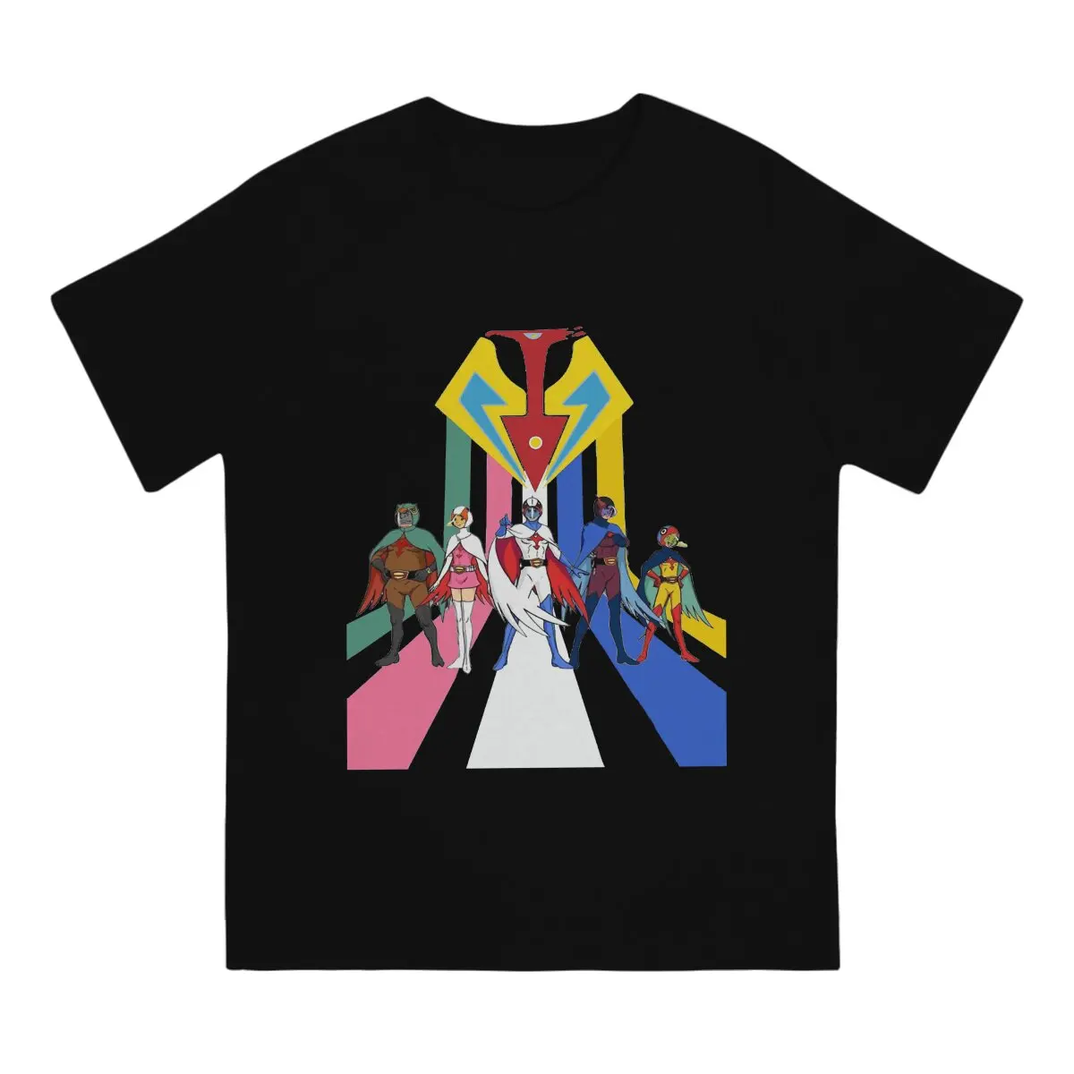 Kagaku Ninja-Tai Gatchaman G Force Battle of the Planets Tshirt Graphic Men Tops Vintage Homme Summer Clothes Harajuku T Shirt