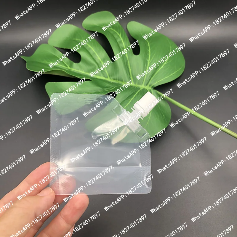 100pcs Mini Travel Storage Bag Spout Pouches Sealed Transparent Small Sample Bags for Body Hand Cream Lotion Shampoo