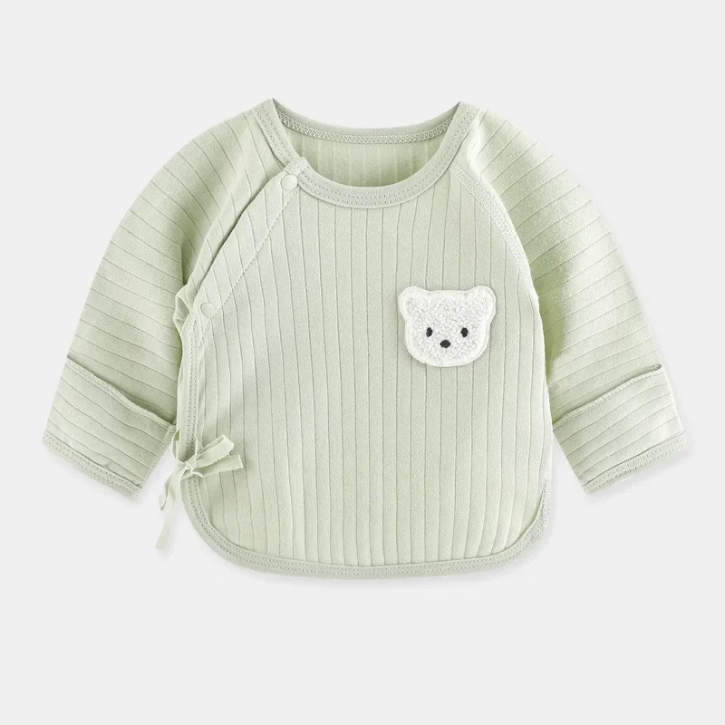 Newborn Baby Clothes 100% Cotton Baby Boy Girl Summe Tee Top Infant Knit Bear T Shirts Sprint Autumn Pajamas Solid Sweaters