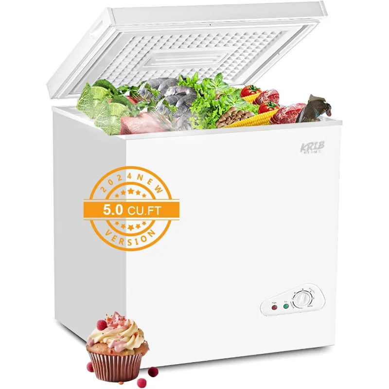 

Морозильная камера нагрудная мощность 5,0 куб. футов. Компактная глубокая морозильная камера. Мини-регулируемый 7-дверный термостат с низким уровнем шума со съемной корзиной. Белый цвет.