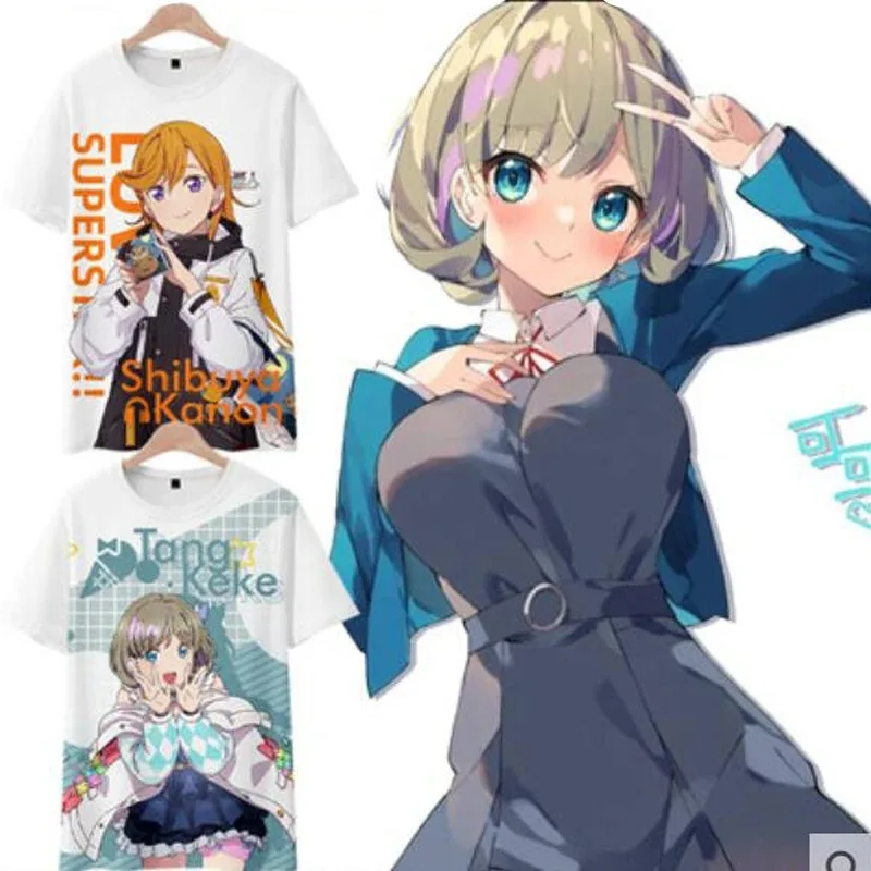 

Anime Lovely SuperStar 3D T Men's Shirt Arashi Chisato Shibuya Kanon Heanna Sumire Tang Keke Hazuki Ren Cosplay Suit 2024