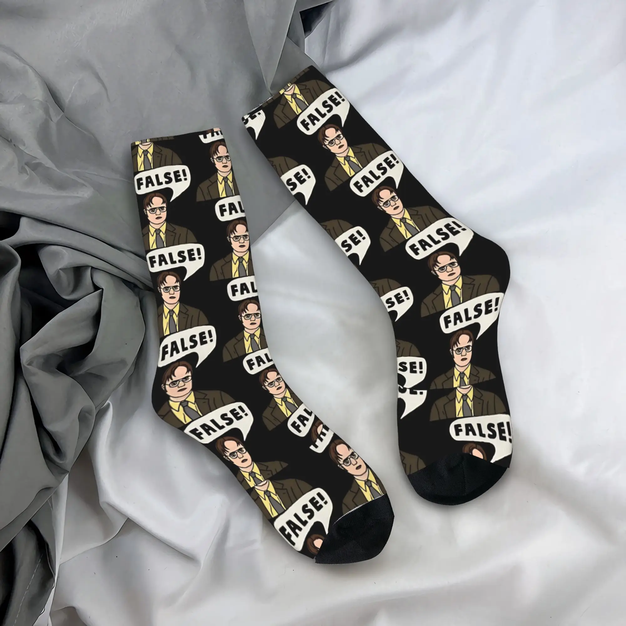 

Dwight Schrute Socks The Office Leisure Stockings Men's Medium Soft Running Socks Spring Pattern Anti Slip Socks