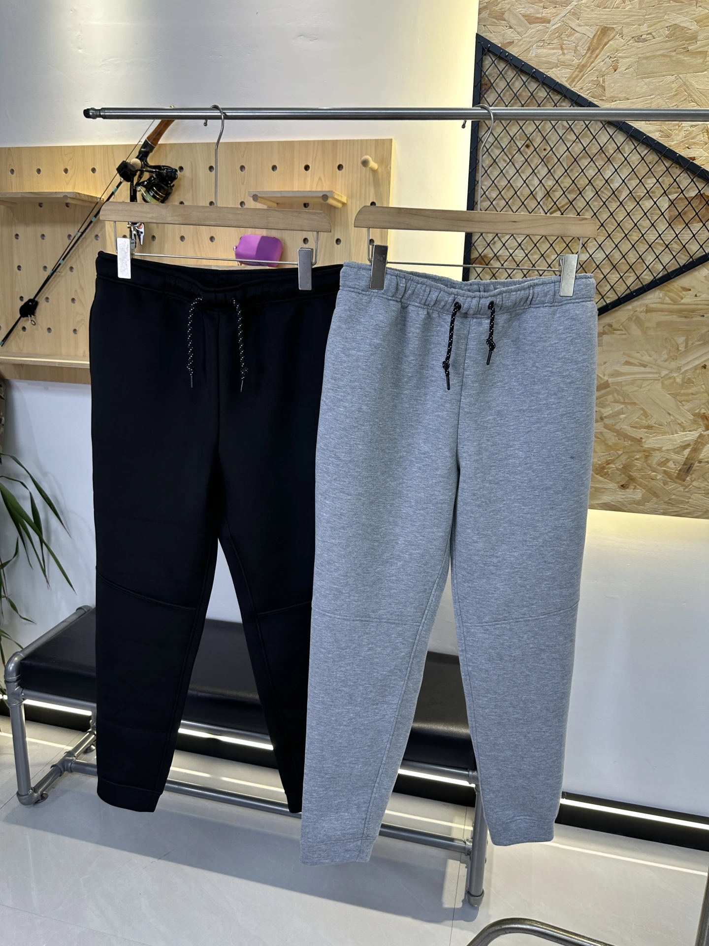 

Quali Men's Color Knitted Air Layer Sports Straight Leg Casual Pants Trendy Autumn Straight Tube Knitwear Trousers