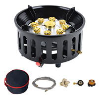 The Nine-Star Gas Stove Is Suitable for Camping and Outdoor Hiking. It Comes with Three Types of Connectors and a Storage Bag